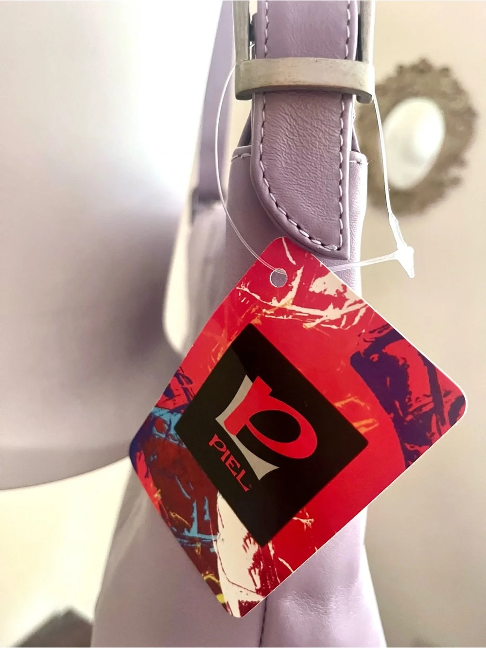 VINTAG Y2K Genuine Leather Piel hobo bag Lavender NwT